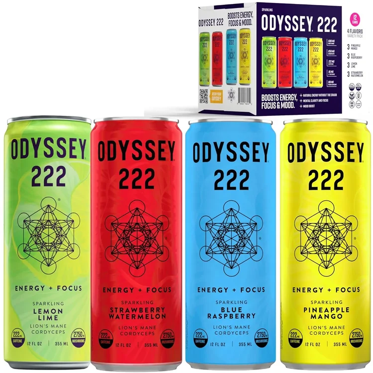 ODYSSEY ELIXIR 222 MUSHROOM ENERGY DRINK - HIGH CAFFEINE